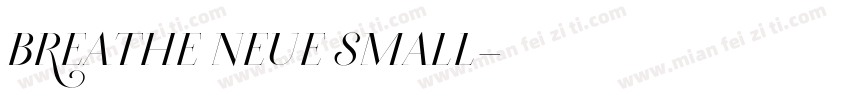 breathe neue small字体转换